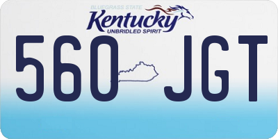 KY license plate 560JGT