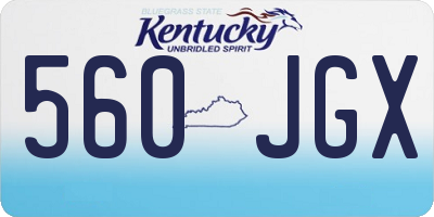 KY license plate 560JGX