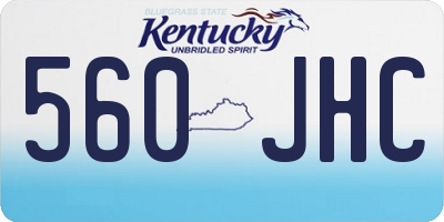 KY license plate 560JHC