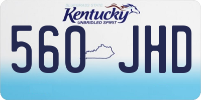 KY license plate 560JHD