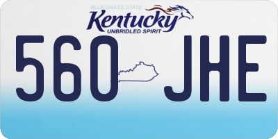 KY license plate 560JHE