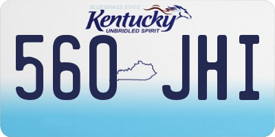 KY license plate 560JHI
