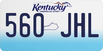 KY license plate 560JHL