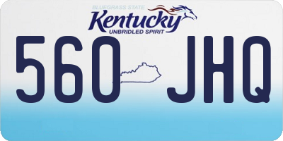 KY license plate 560JHQ