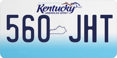 KY license plate 560JHT