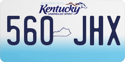 KY license plate 560JHX