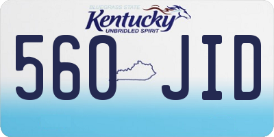 KY license plate 560JID