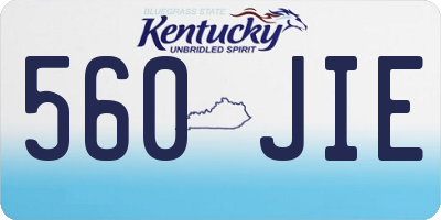 KY license plate 560JIE
