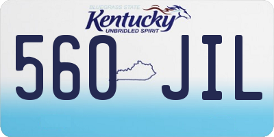 KY license plate 560JIL
