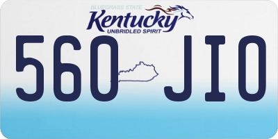 KY license plate 560JIO