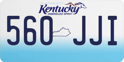 KY license plate 560JJI
