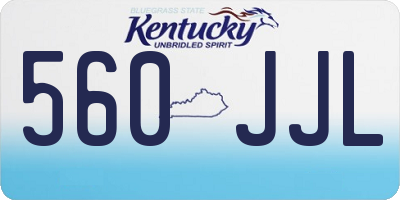 KY license plate 560JJL