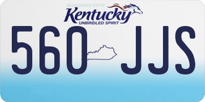 KY license plate 560JJS