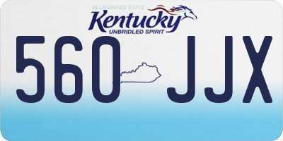 KY license plate 560JJX