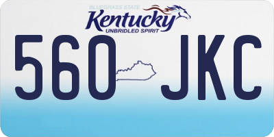 KY license plate 560JKC