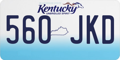 KY license plate 560JKD