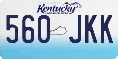 KY license plate 560JKK