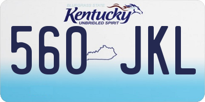 KY license plate 560JKL