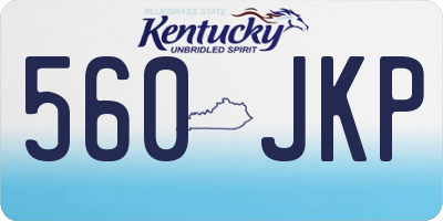 KY license plate 560JKP