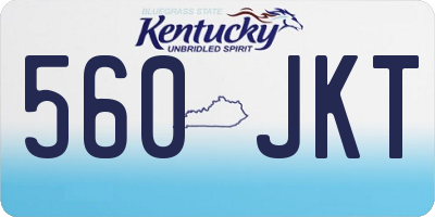 KY license plate 560JKT