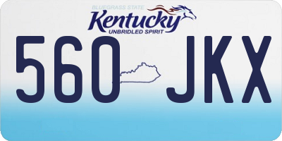 KY license plate 560JKX