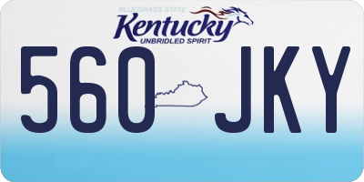 KY license plate 560JKY