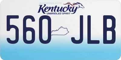 KY license plate 560JLB