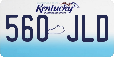 KY license plate 560JLD