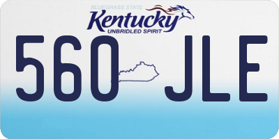 KY license plate 560JLE