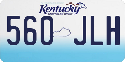 KY license plate 560JLH