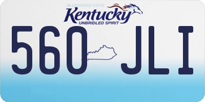 KY license plate 560JLI