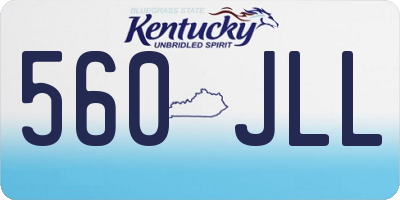 KY license plate 560JLL