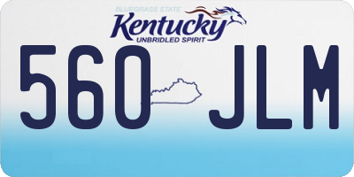 KY license plate 560JLM