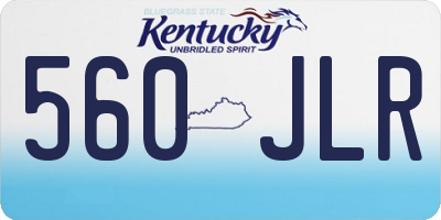 KY license plate 560JLR