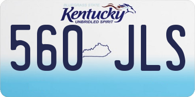 KY license plate 560JLS