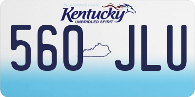 KY license plate 560JLU