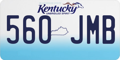 KY license plate 560JMB