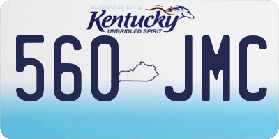 KY license plate 560JMC