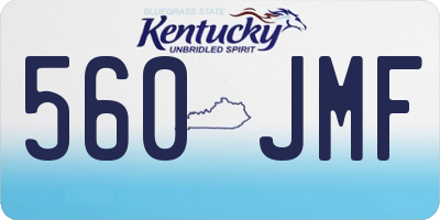 KY license plate 560JMF