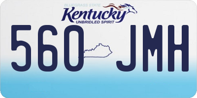 KY license plate 560JMH