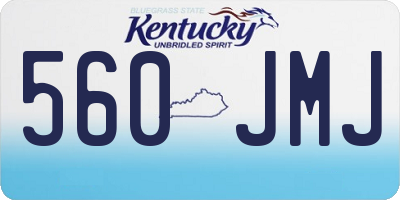KY license plate 560JMJ