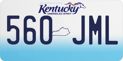 KY license plate 560JML