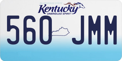 KY license plate 560JMM
