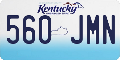 KY license plate 560JMN