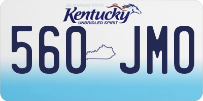 KY license plate 560JMO