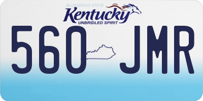 KY license plate 560JMR