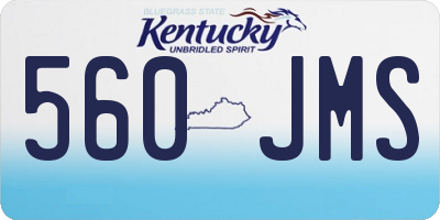 KY license plate 560JMS