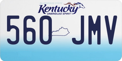 KY license plate 560JMV