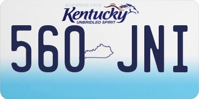 KY license plate 560JNI