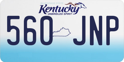 KY license plate 560JNP